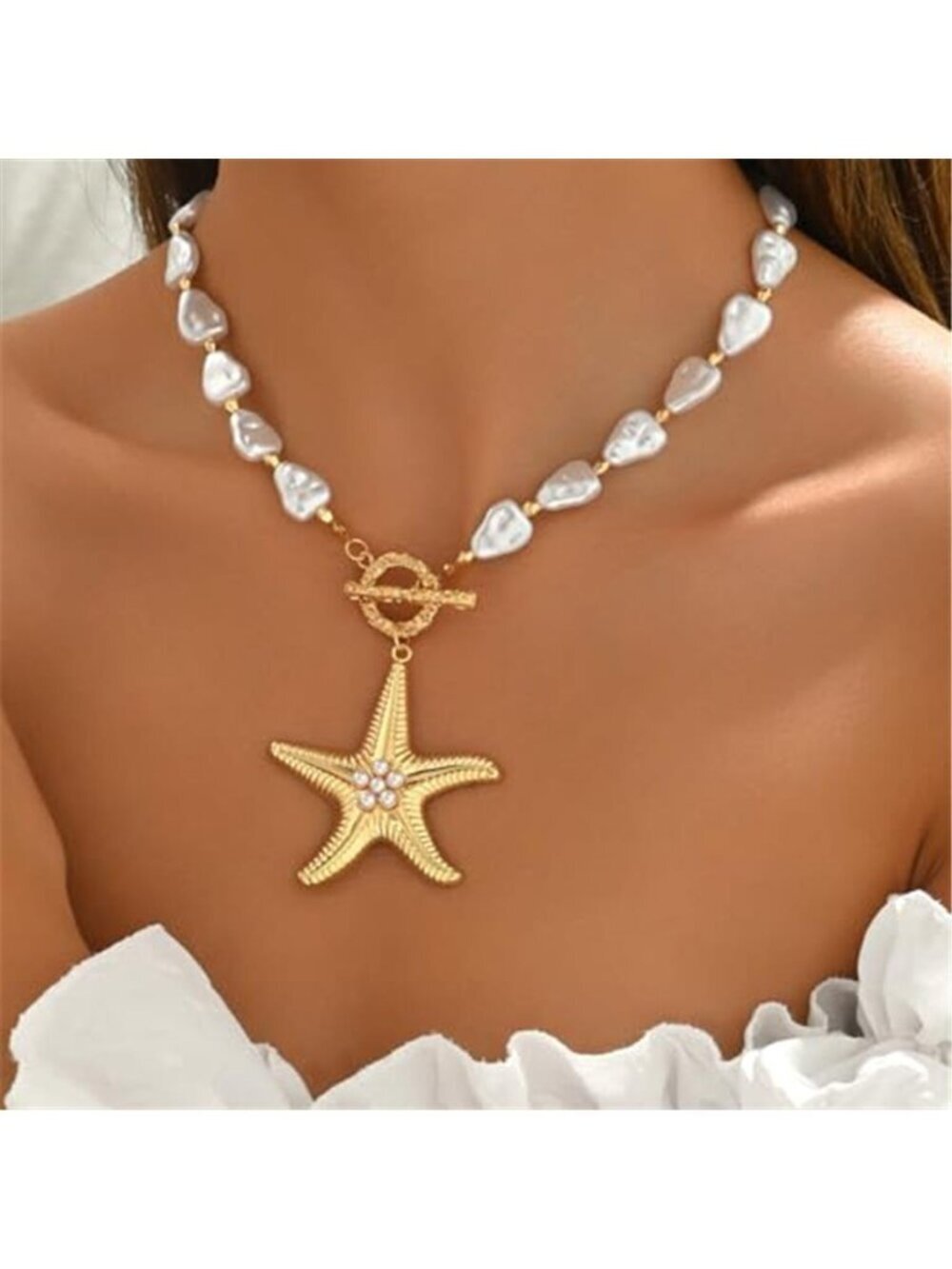 Beach Vacation Starfish Pendant Necklace